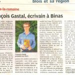 Journal La Nouvelle République - François Gastal présente son livre